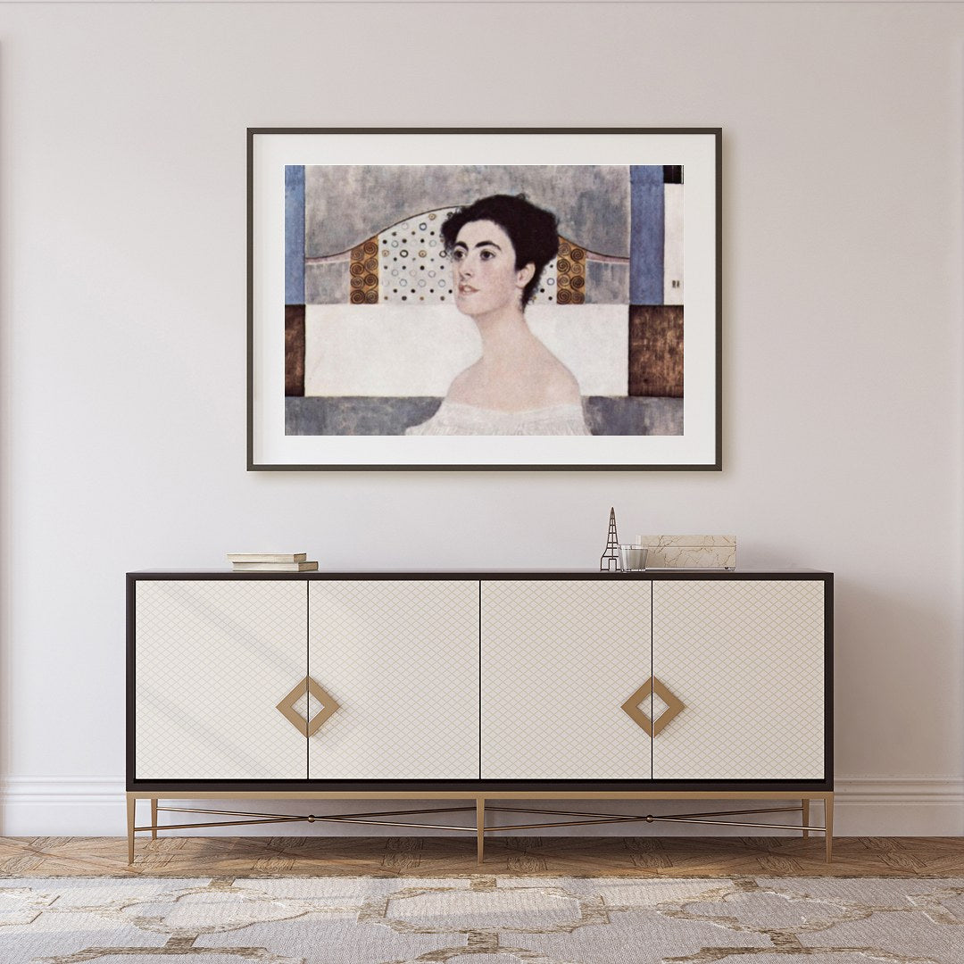 This exquisite artwork captures the essence of elegance with its gentle portrayal of a woman for Foyer