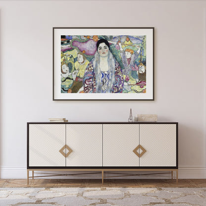 Dive into a dreamlike world with this captivating piece, where vibrant characters and abstract for Foyer