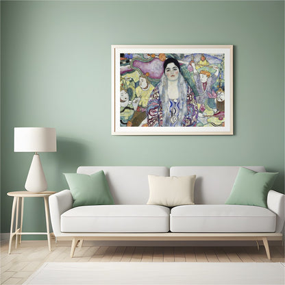 Dive into a dreamlike world with this captivating piece, where vibrant characters and abstract for Hall