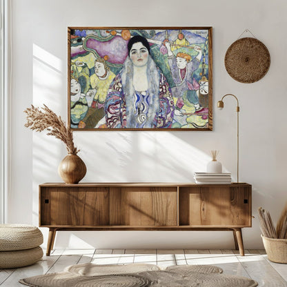 Dive into a dreamlike world with this captivating piece, where vibrant characters and abstract for Sitting Area