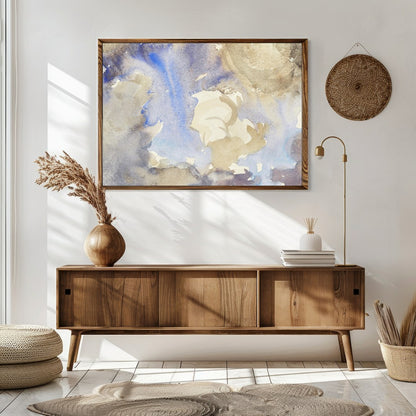 Immerse yourself in the delicate interplay of color with this exquisite watercolor artwork. Soft, for Sitting Area