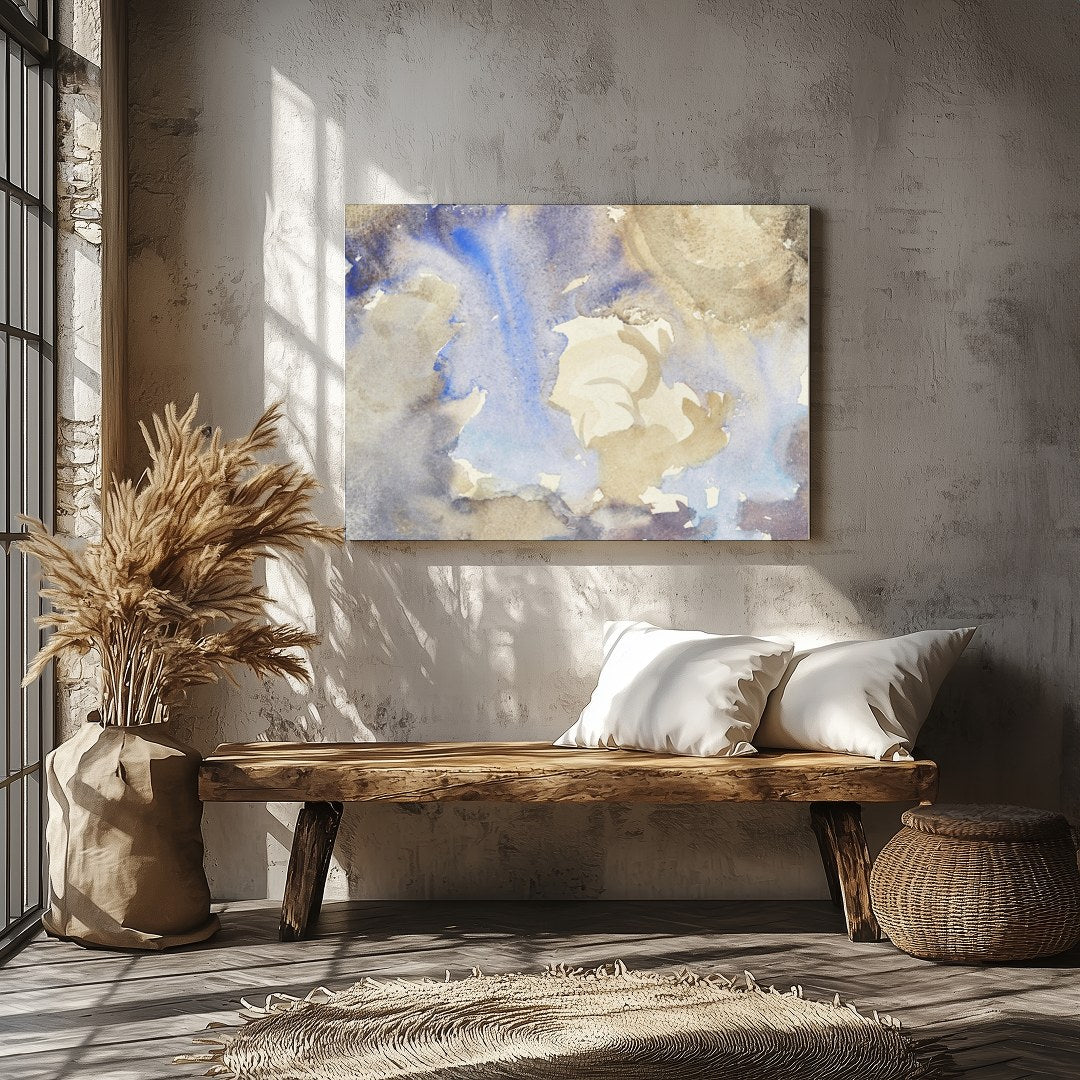 Immerse yourself in the delicate interplay of color with this exquisite watercolor artwork. Soft, for Veranda