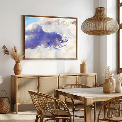 Capture the serene essence of the sky with this dreamy watercolor artwork. Delicate brushstrokes in for Dining
