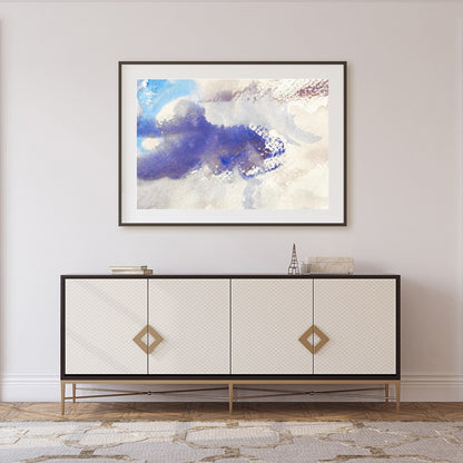 Capture the serene essence of the sky with this dreamy watercolor artwork. Delicate brushstrokes in for Foyer