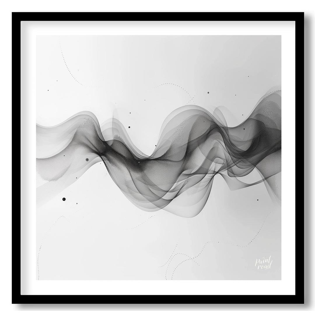 This digital artwork captures a mesmerizing flow of ethereal smoke rendered in shades of gray again… for space