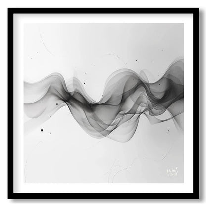 This digital artwork captures a mesmerizing flow of ethereal smoke rendered in shades of gray again… for space