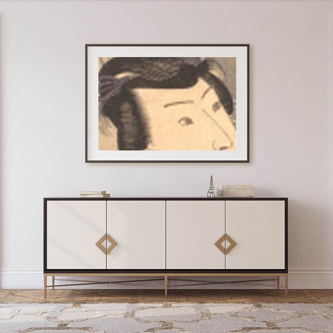 This captivating piece elegantly captures the mystique of traditional Japanese culture with for Foyer