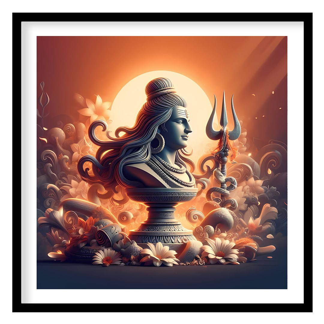 Experience the serene beauty of divine tranquility with this stunning artwork, showcasing an for area