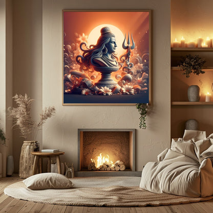 Experience the serene beauty of divine tranquility with this stunning artwork, showcasing an for Hall