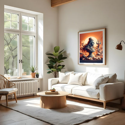 Experience the serene beauty of divine tranquility with this stunning artwork, showcasing an for Living Room