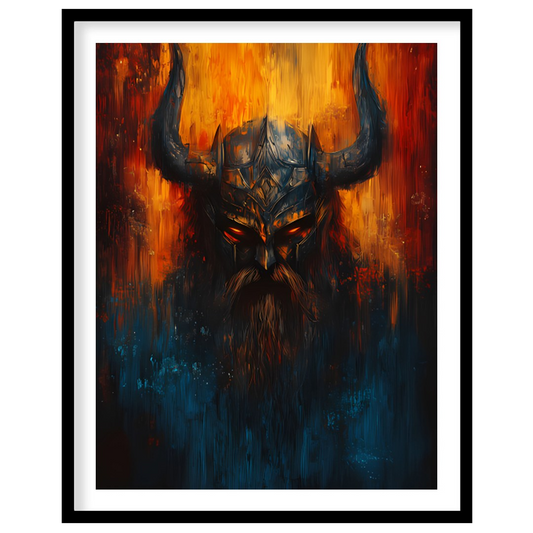 Immerse yourself in the mysterious allure of this striking artwork, featuring the intense eyes of a for room