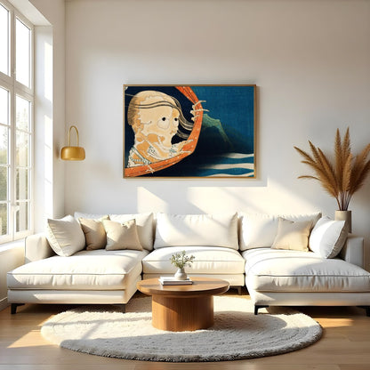 Immerse yourself in this whimsical piece inspired by traditional art techniques. The intricate for Living Room