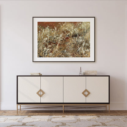 Dive into the delicate embrace of nature with 'Ethereal Wilderness: Whispering Grasses.' This for Foyer
