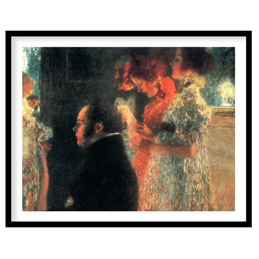 Capturing a moment of ethereal beauty, this artwork depicts an intimate gathering bathed in warm for nook