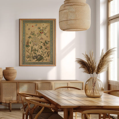 Delight in the intricate beauty of this Persian-style artwork, where a myriad of animals dance for Extra Kitchen