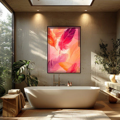 Add a burst of color to your space with this stunning artwork featuring a symphony of vibrant for Bathroom