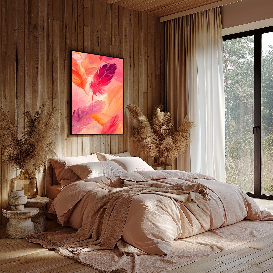 Add a burst of color to your space with this stunning artwork featuring a symphony of vibrant for Bedroom