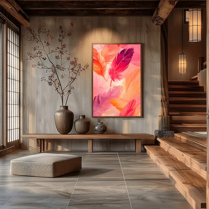 Add a burst of color to your space with this stunning artwork featuring a symphony of vibrant for Hall