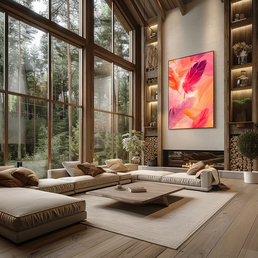 Add a burst of color to your space with this stunning artwork featuring a symphony of vibrant for Living Room