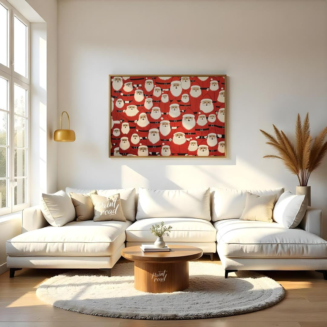Festive Santa Painting at Festive Santa buy online at Paint Road featuring celebration cheerful and Christmas