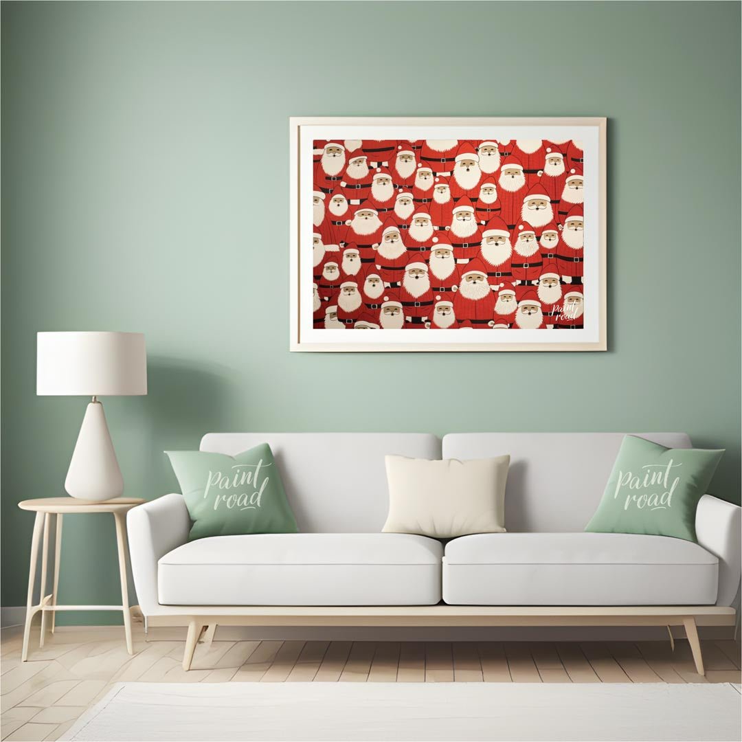 Festive Santa Painting at Festive Santa buy online at Paint Road featuring celebration cheerful and Christmas