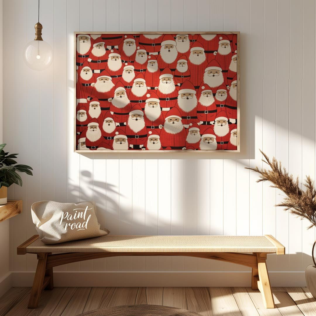 Festive Santa Painting at Festive Santa buy online at Paint Road featuring celebration cheerful and Christmas
