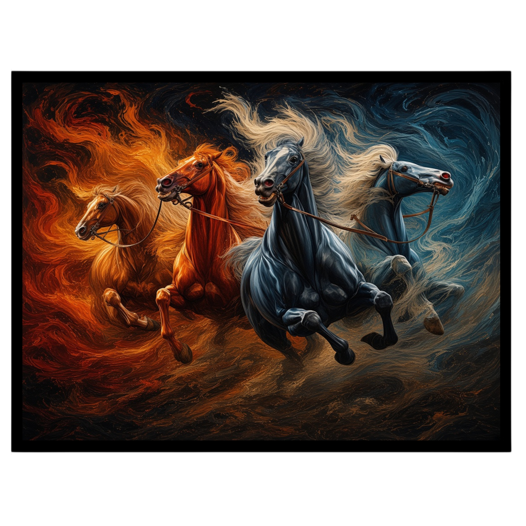 Captivate your space with the vibrant energy of this Vastu-inspired artwork, featuring powerful for residence