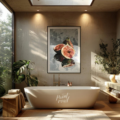 This captivating oil painting captures the beauty of ripe figs in a classic still life composition.… for bathroom