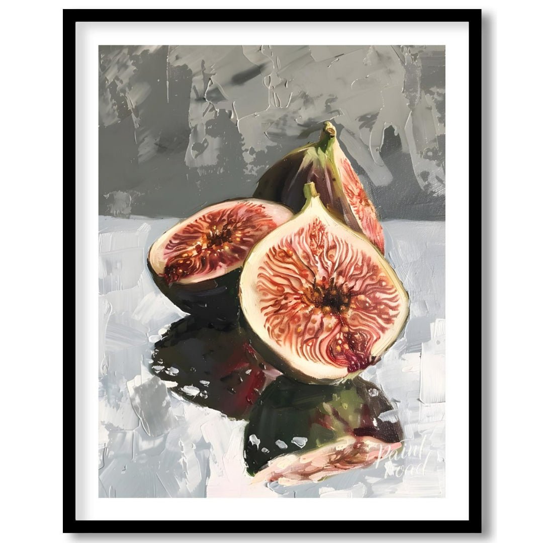 This captivating oil painting captures the beauty of ripe figs in a classic still life composition.… for sweet home