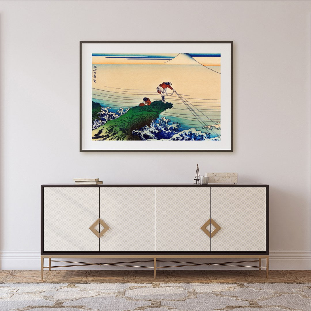 Immerse yourself in the serene yet dynamic scene depicted in this fine artwork. Featuring for Foyer