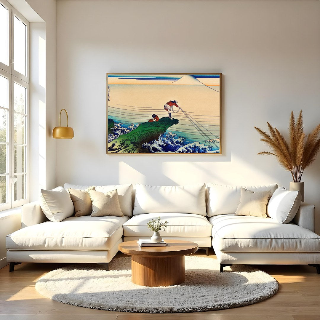 Immerse yourself in the serene yet dynamic scene depicted in this fine artwork. Featuring for Living Room