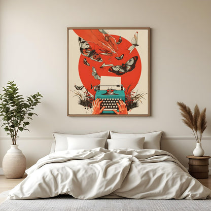Immerse yourself in the enchanting world where creativity takes flight. This captivating artwork for Bedroom