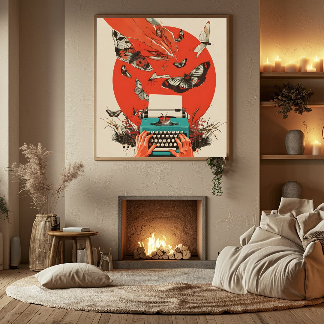 Immerse yourself in the enchanting world where creativity takes flight. This captivating artwork for Hall