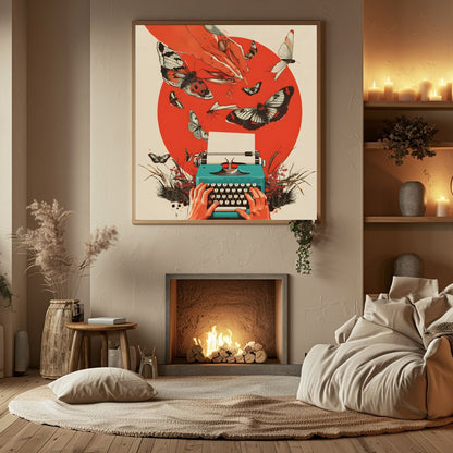 Immerse yourself in the enchanting world where creativity takes flight. This captivating artwork for Hall