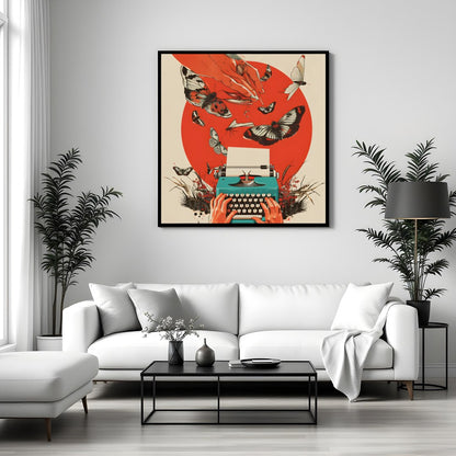 Immerse yourself in the enchanting world where creativity takes flight. This captivating artwork for Sitting Area