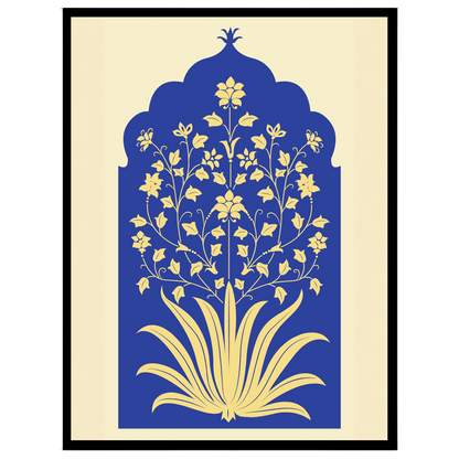 Experience the timeless elegance of Mughal art with this stunning floral composition. The intricate for haven