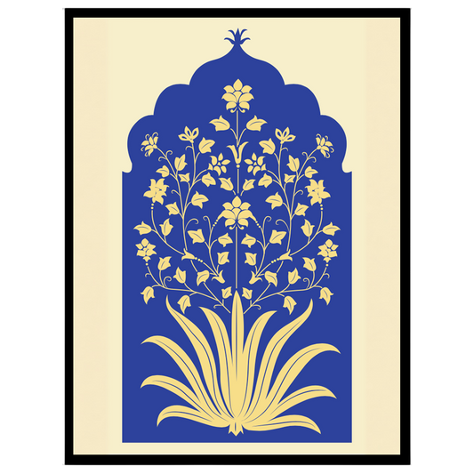 Experience the timeless elegance of Mughal art with this stunning floral composition. The intricate for haven
