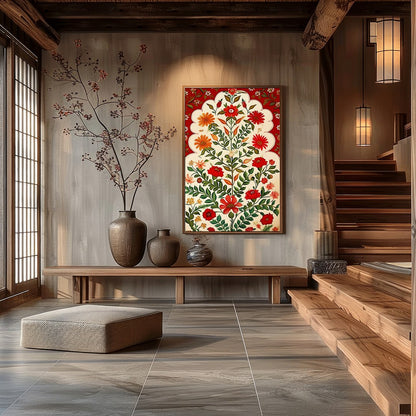 Immerse yourself in the vibrant beauty of nature with this exquisite botanical artwork. Featuring for Hall