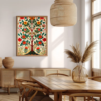 Elevate your space with this enchanting 'Tree of Life' artwork, featuring a vibrant tapestry of for Extra Kitchen