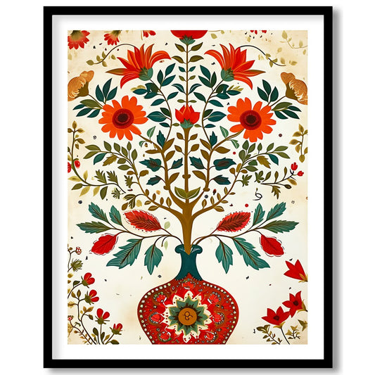 Immerse yourself in the breathtaking beauty of this 'Floral Harmony' wall art, showcasing a vibrant for sanctuary