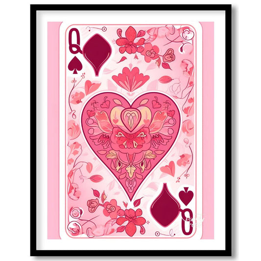 Floral Queen of Spades Painting at Floral Queen of Spades buy online at Paint Road featuring art blossoms. and burgundy