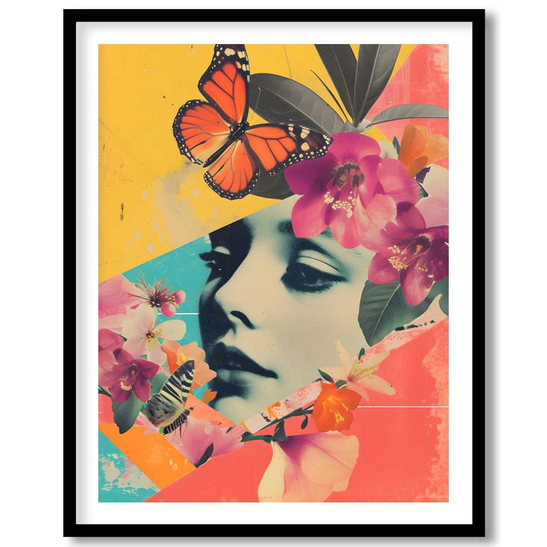 Immerse yourself in a vibrant blend of nature and surrealism with this captivating artwork. A for decor