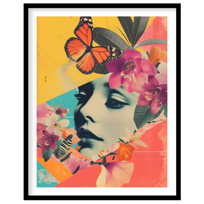 Immerse yourself in a vibrant blend of nature and surrealism with this captivating artwork. A for decor