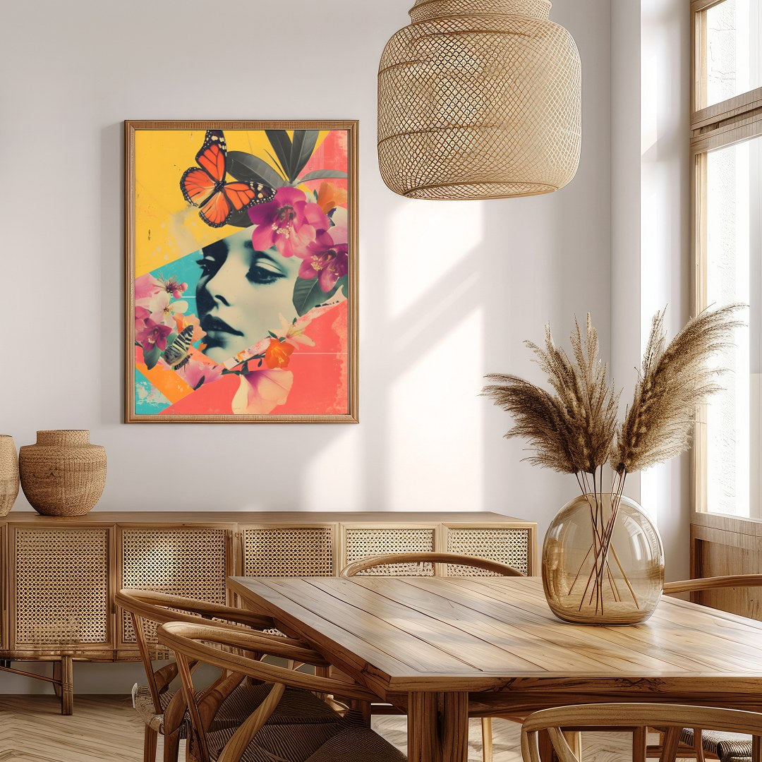 Immerse yourself in a vibrant blend of nature and surrealism with this captivating artwork. A for Extra Kitchen