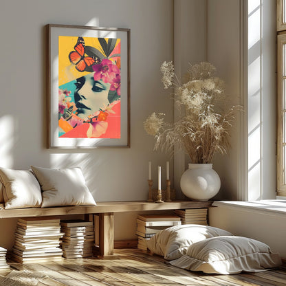 Immerse yourself in a vibrant blend of nature and surrealism with this captivating artwork. A for office