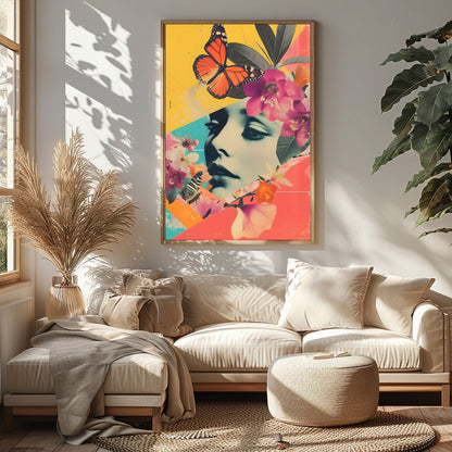 Immerse yourself in a vibrant blend of nature and surrealism with this captivating artwork. A for Sitting Area