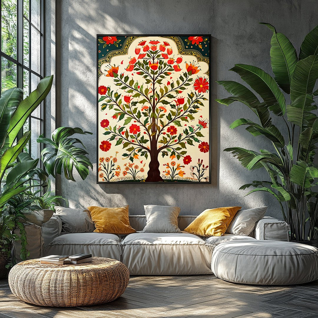 Celebrate nature's beauty with this vibrant depiction of a blossoming tree. Rich in detail, this for Balcony