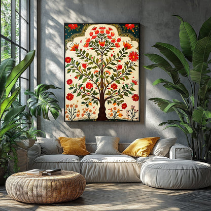 Celebrate nature's beauty with this vibrant depiction of a blossoming tree. Rich in detail, this for Balcony