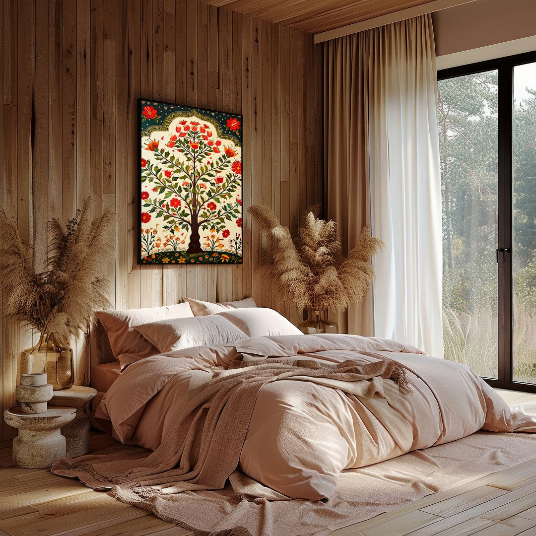 Celebrate nature's beauty with this vibrant depiction of a blossoming tree. Rich in detail, this for Bedroom