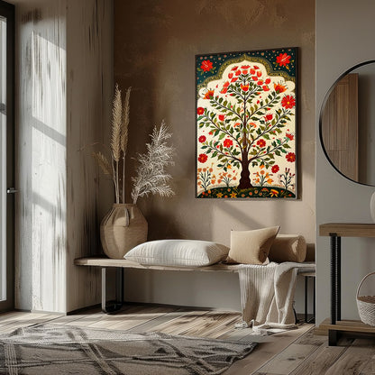 Celebrate nature's beauty with this vibrant depiction of a blossoming tree. Rich in detail, this for kitchen